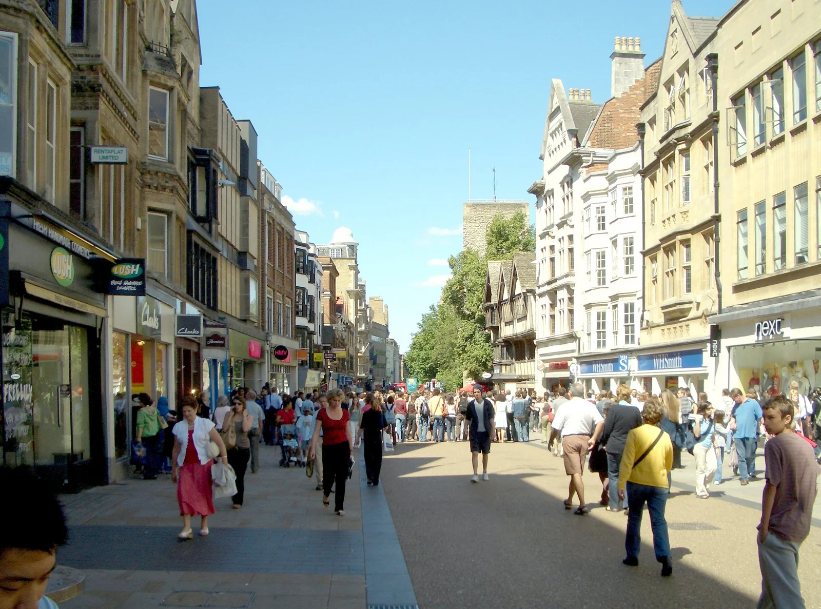 Cornmarket Street, Oxford — pedestrianised retail